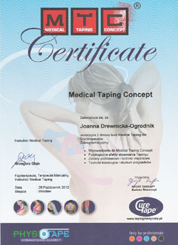 Certyfikat Medical Taping Concept